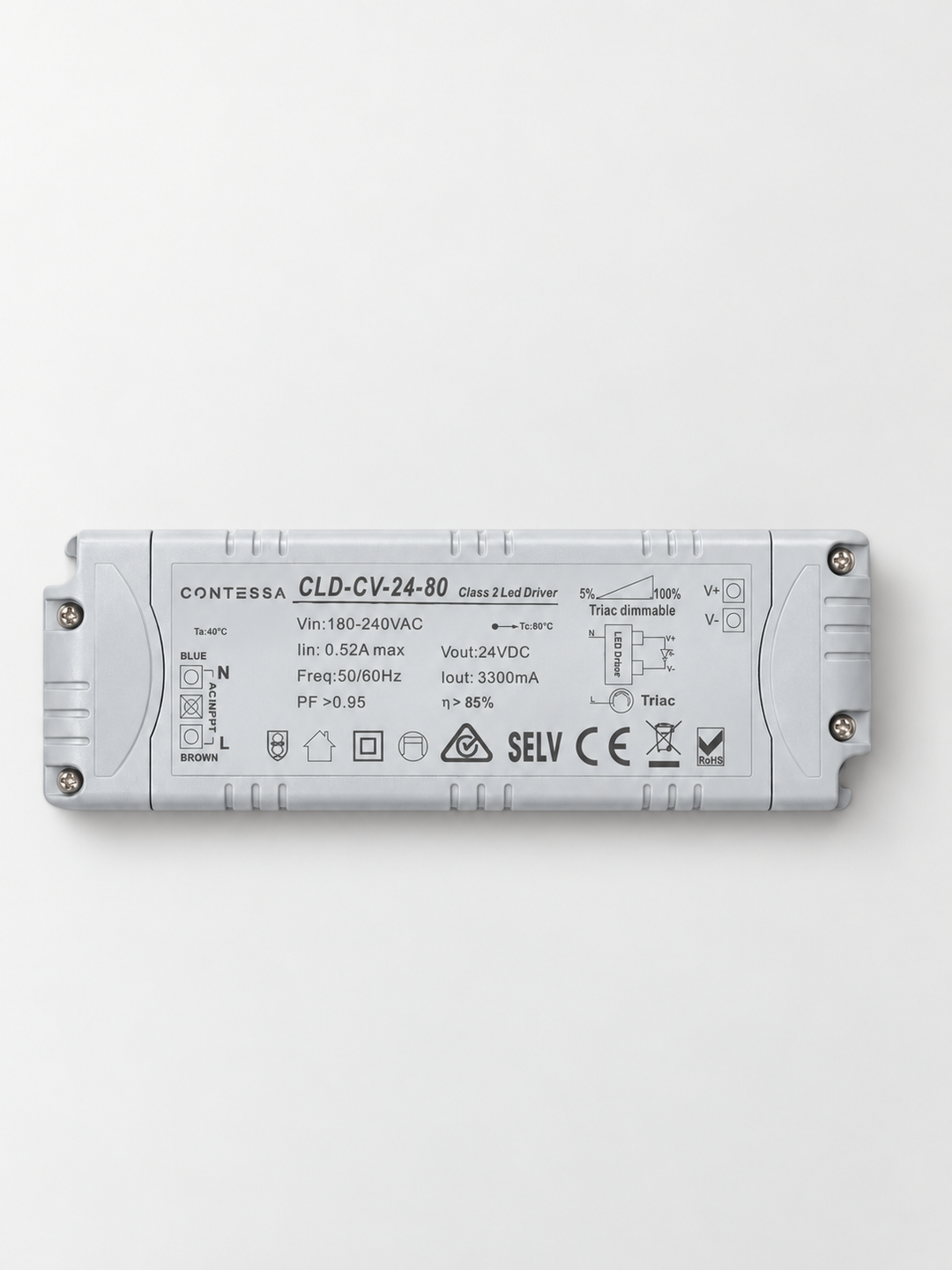 80W 24V Constant Voltage LED Driver